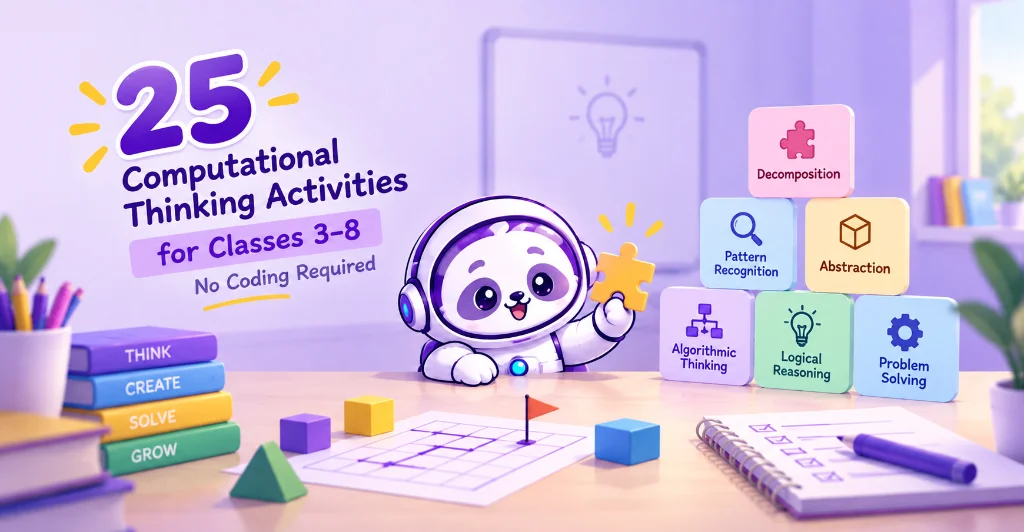 25 Computational Thinking Activities for Classes 3–8 — No Coding Required